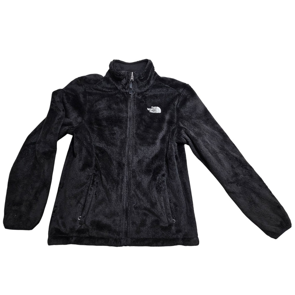The North Face Fleece Jacket Womens Medium Black Osito Full Zip Soft High Pile